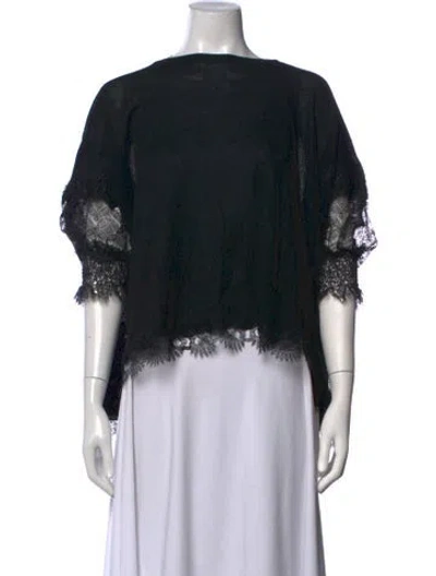 Pre-owned Ermanno Scervino Crew Neck Sweater In Black