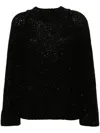 Ermanno Scervino Crystal-embellished Jumper In Black  