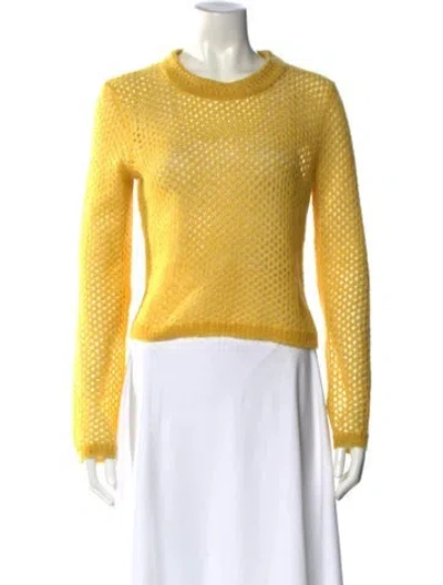 Pre-owned Ermanno Scervino Crew Neck Sweater In Yellow