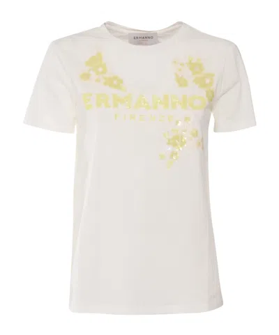 Ermanno Scervino Crew Neck T-shirt In White