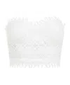 Ermanno Scervino Crochet Bustier Cropped Blouse In White