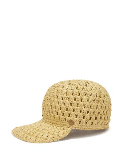 Ermanno Scervino Crochet Cap In Neutrals