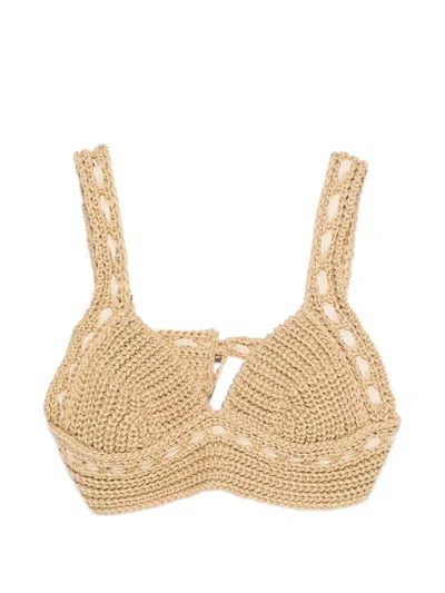 Ermanno Scervino Gehäkeltes Oberteil In Brown