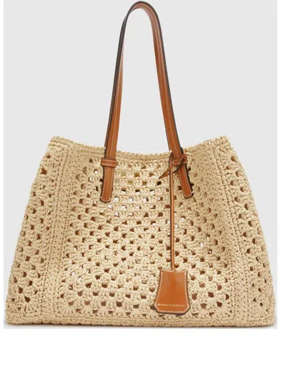 Ermanno Scervino Crochet Tote Bag In Nude