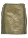 Ermanno Scervino Crocodile Print Skirt Skirts In Green