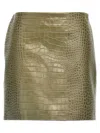 Ermanno Scervino Crocodile Print Skirt Skirts In Green