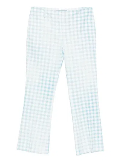 Ermanno Scervino Cropped Flare Pants In Blue