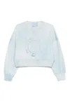 Ermanno Scervino Cropped Long-sleeve Sweatshirt With Voluminous Sleeves