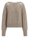 Ermanno Scervino Cropped Turtle-neck Sweater