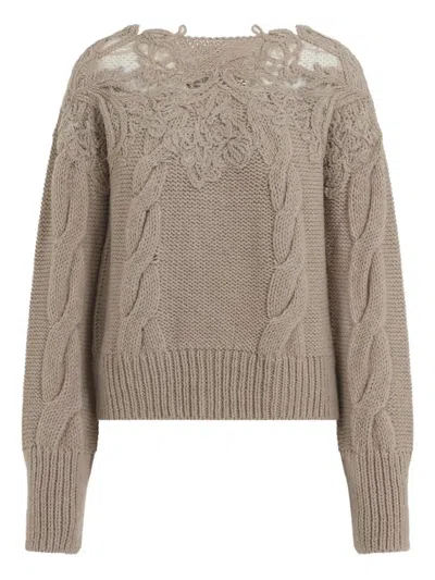 Ermanno Scervino Cropped Turtle-neck Sweater