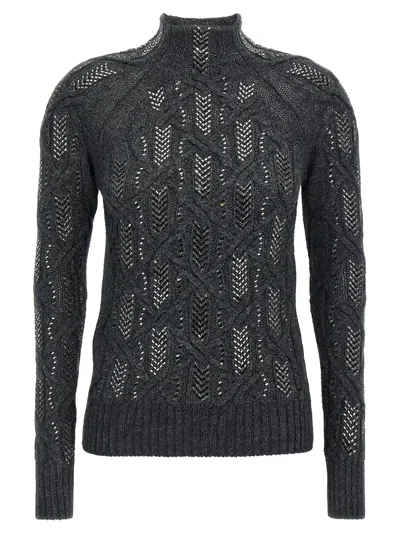 ERMANNO SCERVINO CRYSTAL BRAID SWEATER