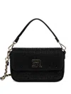 Ermanno Scervino Crystal-embellished Chain-strap Satchel Bag In Black