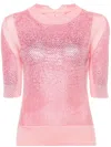 Ermanno Scervino Top Mit Kristallen In Rosa
