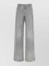Ermanno Scervino Crystal Embellished Denim Pockets In Gray