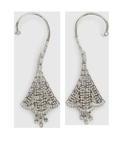 Ermanno Scervino Crystal-embellished Ear Cuff In Silber