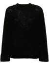 Ermanno Scervino Crystal-embellished Jumper In Black