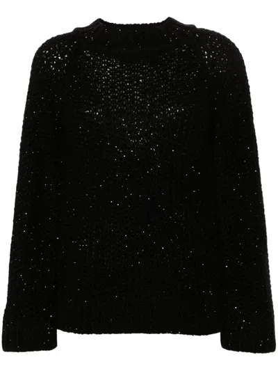 Ermanno Scervino Crystal-embellished Jumper In Schwarz