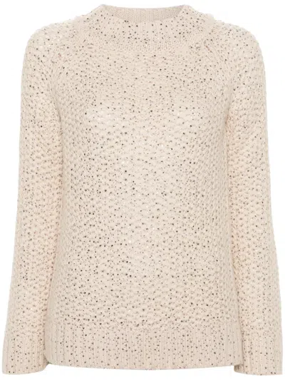 Ermanno Scervino Crystal-embellished Jumper In Nude