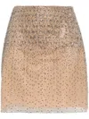 Ermanno Scervino Crystal-embellished Mini Skirt In Nude