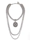 Ermanno Scervino Crystal-embellished Pendant Necklace In Metallic