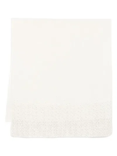 Ermanno Scervino Crystal-embellished Scarf In White