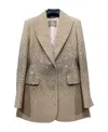 Ermanno Scervino Crystal-embellished Single-breasted Blazer In Nude