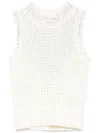 Ermanno Scervino Crystal-embellished Tank Top In White