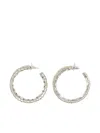 Ermanno Scervino Crystal Hoop Earrings In White