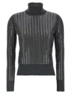 Ermanno Scervino Crystal Sweater Sweaters And Cardigans Gray In Black