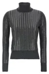 Ermanno Scervino Crystal Sweater Sweaters And Cardigans Gray In Gray