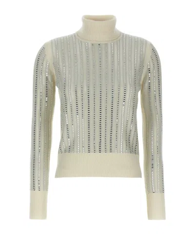 Ermanno Scervino Crystal Sweater In Neutral