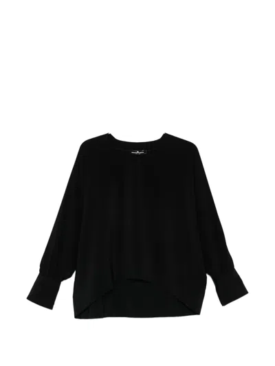 Ermanno Scervino Cuffed Blouse In Black