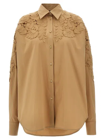 Ermanno Scervino Cut-out Shirt In Beige