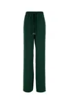 Ermanno Scervino Trousers Elastic Waistband Wide Leg In Green