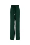 Ermanno Scervino Trousers Elastic Waistband Wide Leg In Green