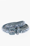 Ermanno Scervino Denim Belt With All-over Jewels 25mm