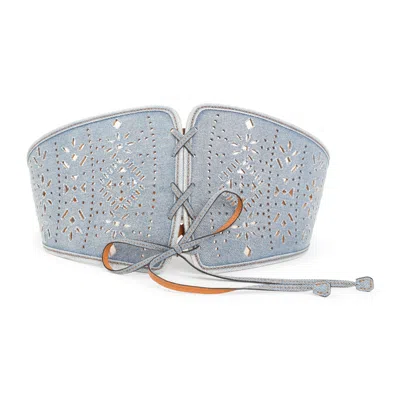 Ermanno Scervino Denim Corset With Laces