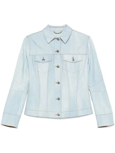 Ermanno Scervino Denim Jacket In Blue