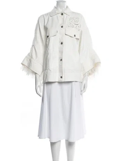 Pre-owned Ermanno Scervino Denim Jacket In Neutral