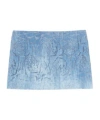 Ermanno Scervino Floral-embossed Miniskirt In Light Blue