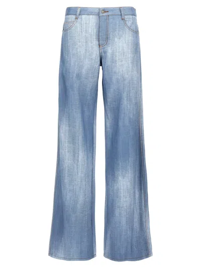 Ermanno Scervino Denim Effect Pants Light Blue