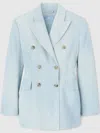 Ermanno Scervino Denim-print Blazer In Blue