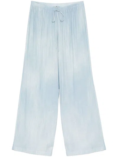 Ermanno Scervino Trousers Clear Blue In Azzurro Blu E Verdi