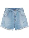 Ermanno Scervino Denim Shorts In Blue