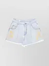 Ermanno Scervino Denim Shorts Frayed Hem