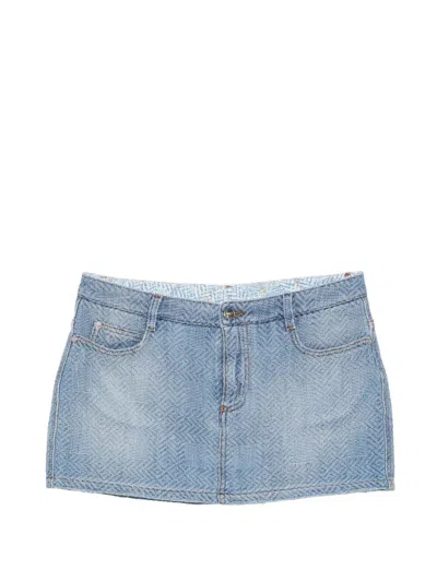 Ermanno Scervino Denim Skirt In Blue