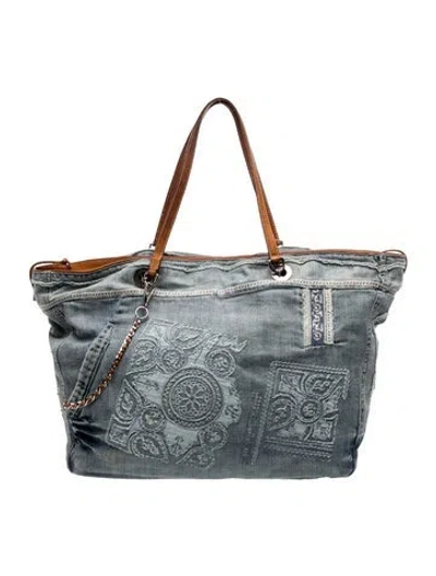 Pre-owned Ermanno Scervino Denim Tote In Blue