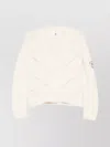 Ermanno Scervino Diamond Pattern Knit Cardigan With Ribbed Cuffs And Hem In Neutral