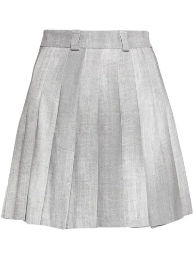 Ermanno Scervino Distressed-print Mini Skirt In Dark Wash