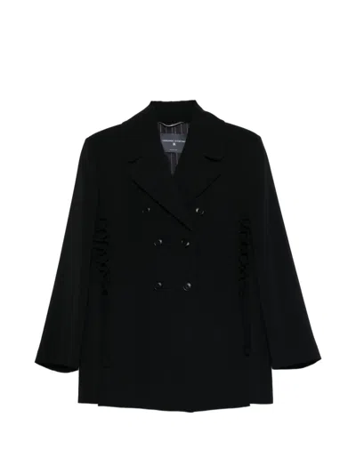 Ermanno Scervino Double-breasted Blazer In Black